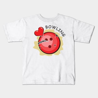 I Love Bowling Kids T-Shirt